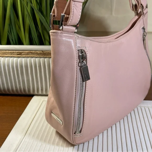 Perlina New York Pink Leather Shoulder Bag - Picture 11 of 16